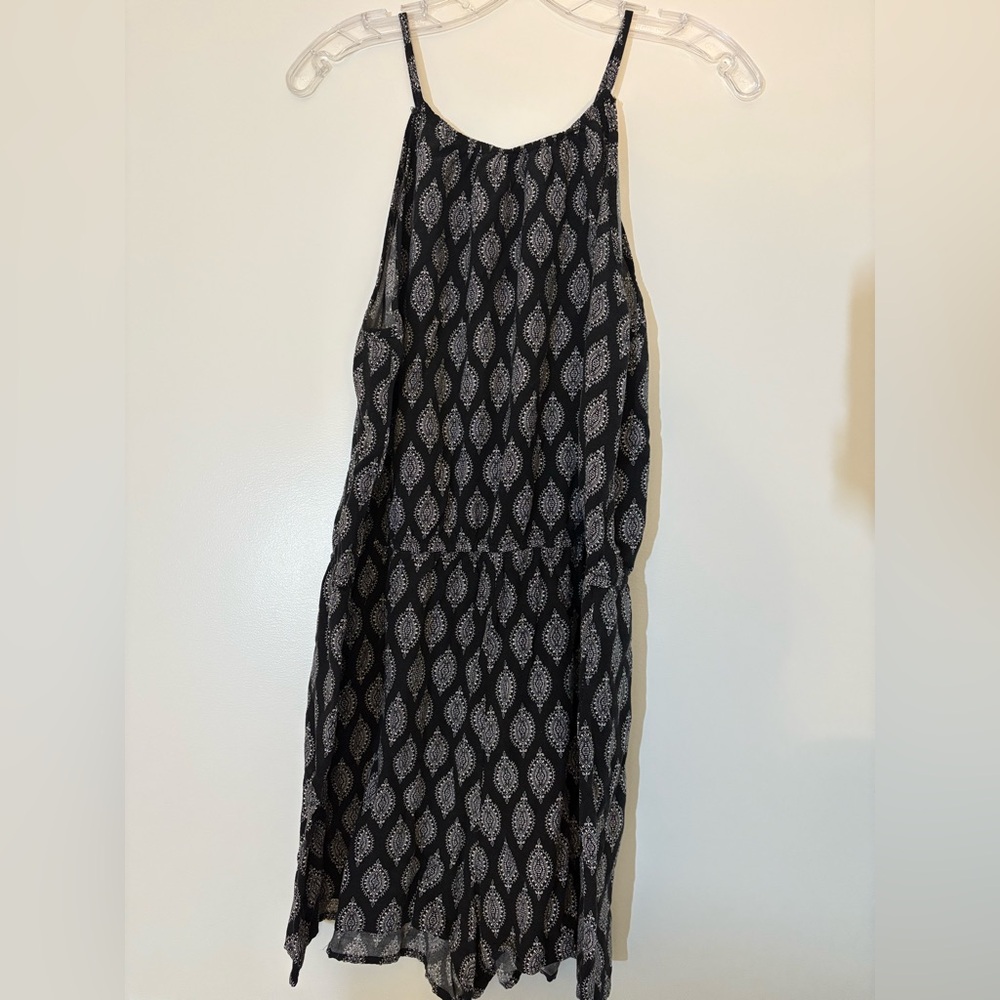 Mossimo Supply Co Black and Gray Halter Romper